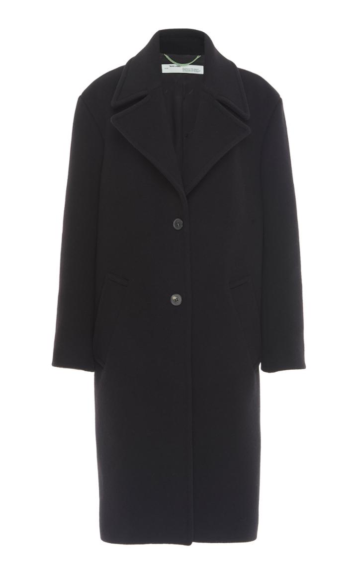 Off-white C/o Virgil Abloh Embroidered Boyfriend Coat