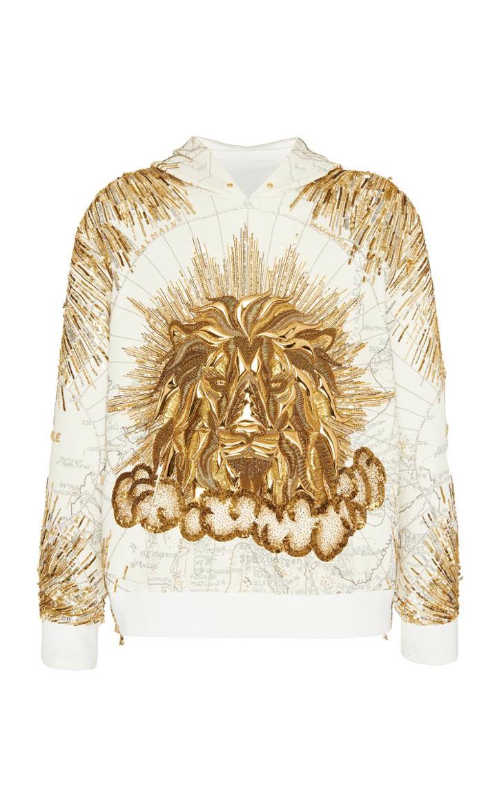 Moda Operandi Balmain Embroidered Hoodie
