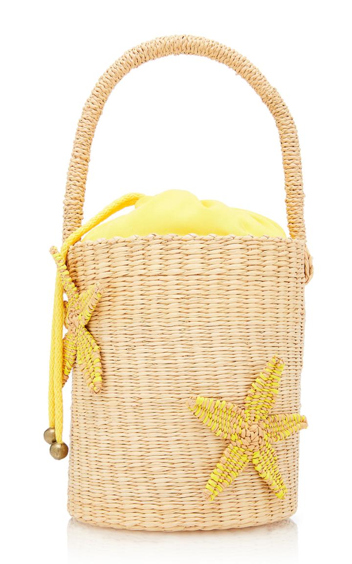 Sensi Studio Starfish Straw Mini Bucket Bag