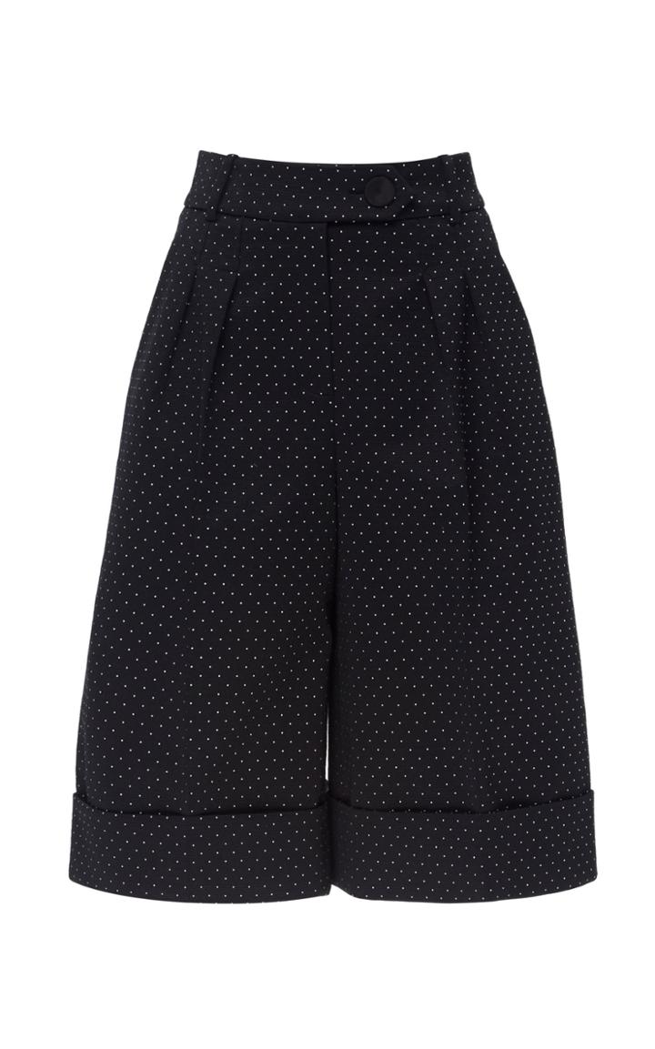 Erdem Rohna Polka Dot Cotton Blend Shorts