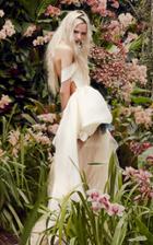 Vera Wang Hyacinth Asymmetric Slik Faille And Tulle One Shoulder Gown