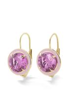 Moda Operandi Alison Lou Pink Sapphire Round Cocktail Earrings