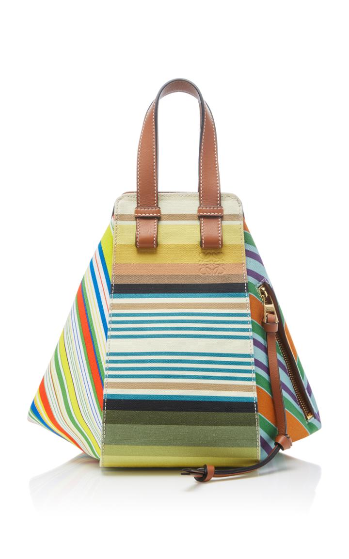 Loewe Hammock Canvas And Calf Leather Bag