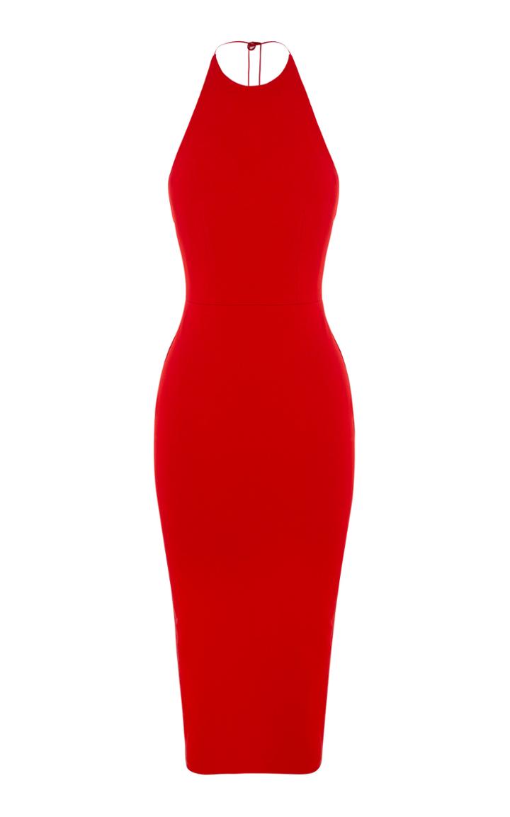 Alex Perry Ellis Stretch Halter Lady Dress