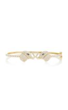 Ofira White Diamond Kissing Elephant Cuff