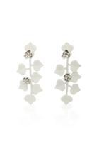 Oscar De La Renta Painted Ivy Drop Earrings