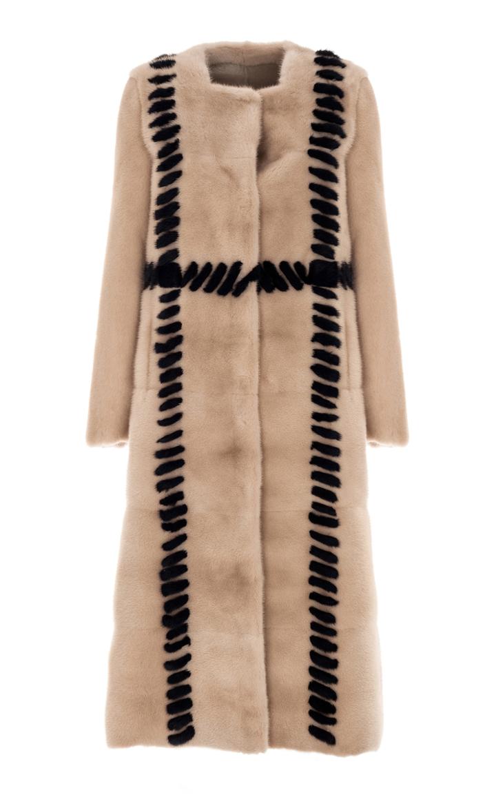 Genny Top Stitch Fur Coat