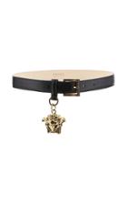 Moda Operandi Versace Medusa Pendant Leather Belt