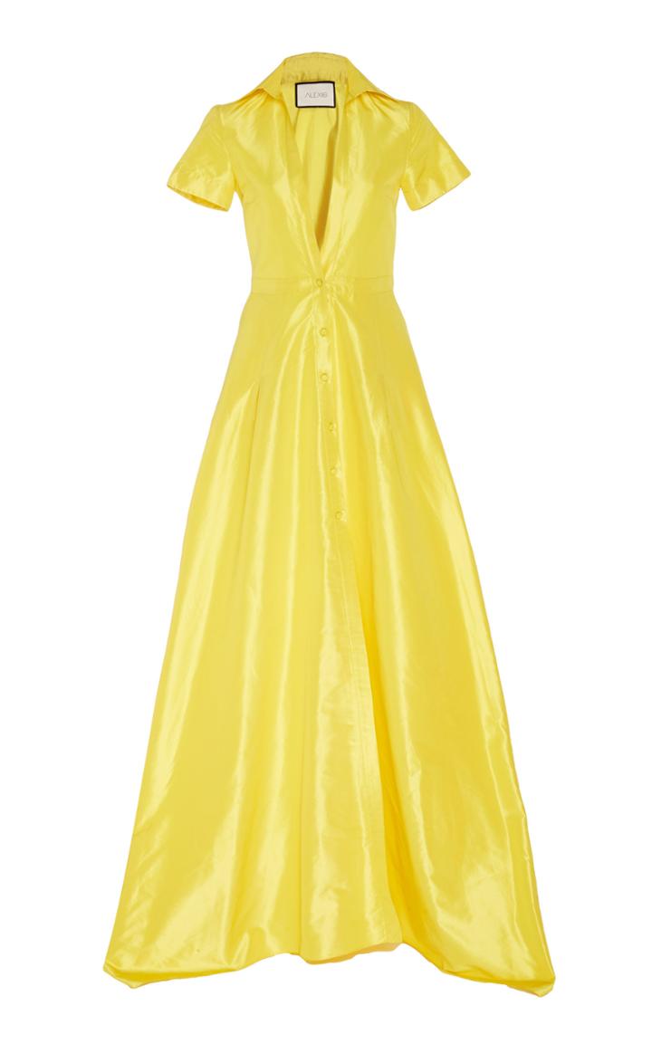 Alexis Felicity Button-front Collared Maxi Dress