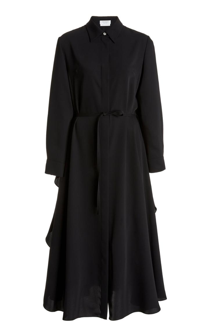 Moda Operandi Deveaux Kiera Belted Draped Midi Shirt Dress