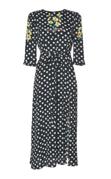 Rixo Clemmie Polka-dot Dress