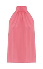 Moda Operandi George Keburia Juliette Pleated Crepe Halter Top