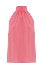 Moda Operandi George Keburia Juliette Pleated Crepe Halter Top