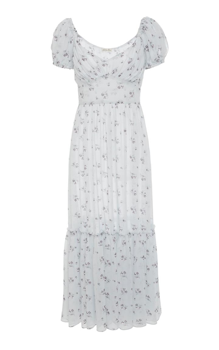 Loveshackfancy Angie Silk Midi Dress