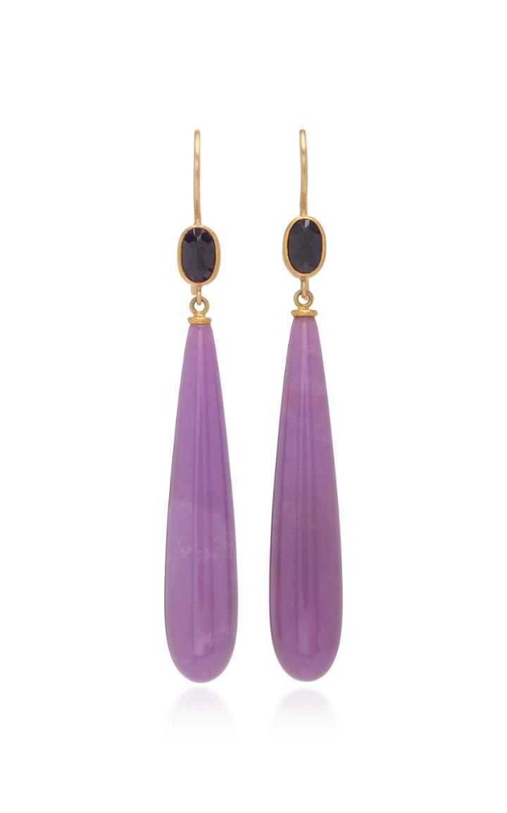 Mallary Marks Apple & Eve 18k Gold Spinel And Phosphosiderite Earrings