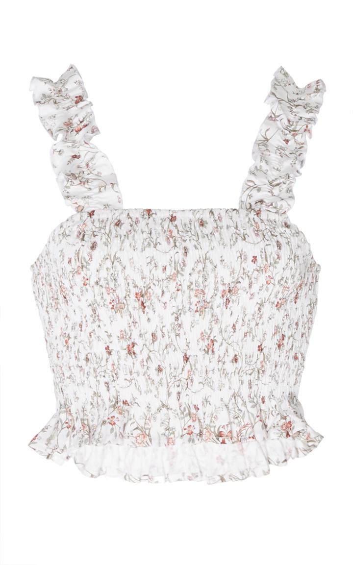Sir The Label Haisley Smocked Linen Crop Top