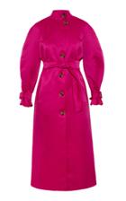Anna October Belted Satin Trenchcoat