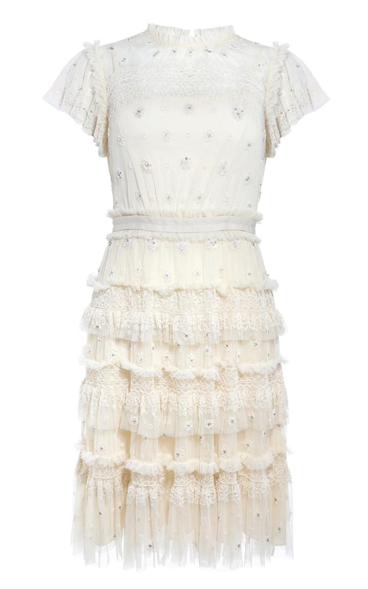 Needle & Thread Andromeda Tiered Ruffle Mini Dress