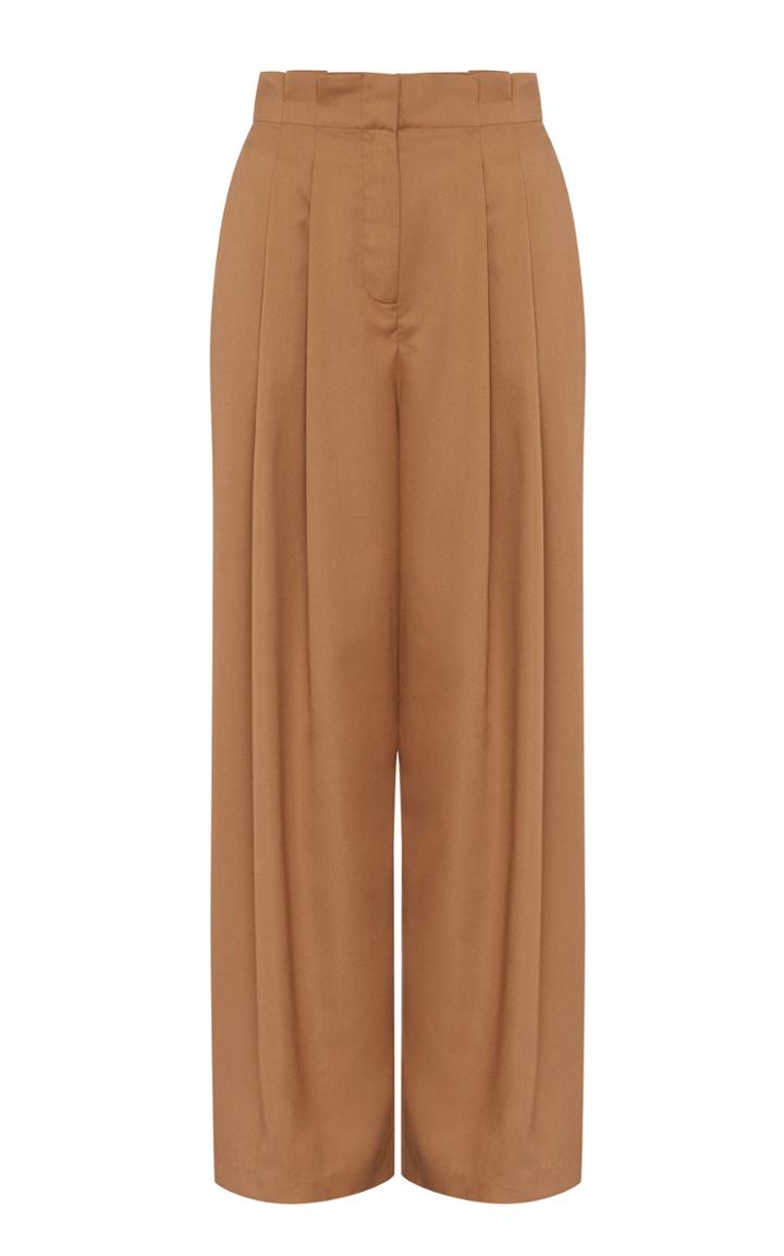 Moda Operandi Aje Absolute Pleated Crepe Wide-leg Pants