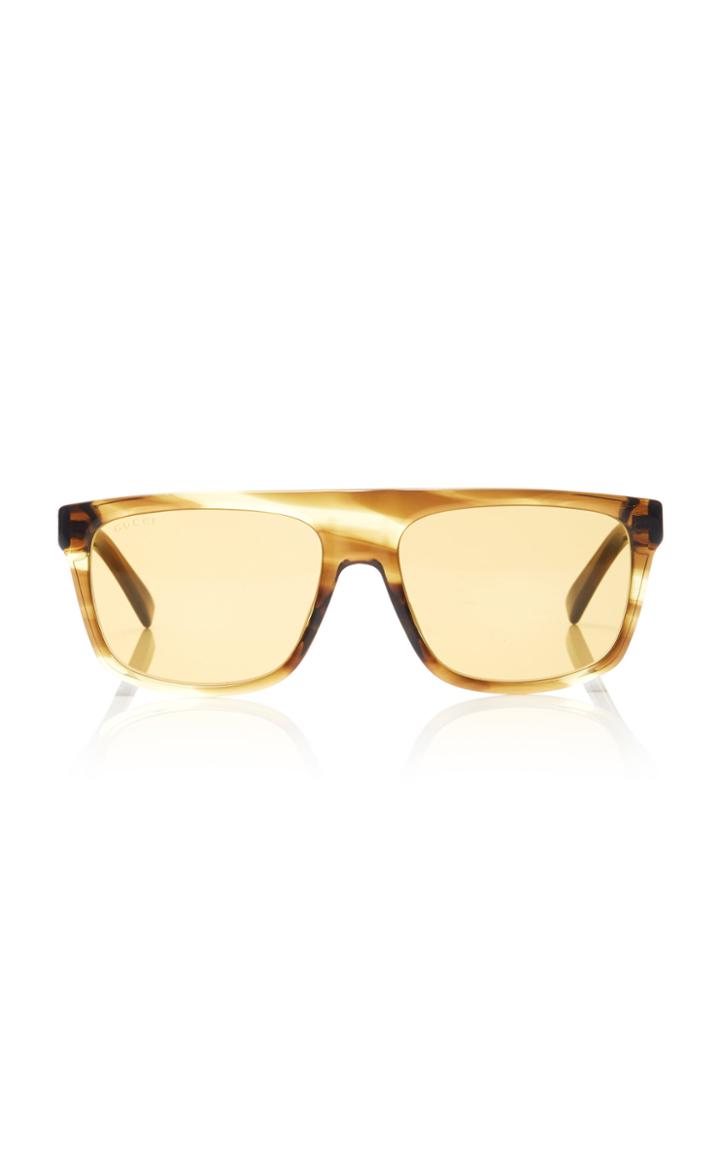 Moda Operandi Gucci Web Plaque Evolution Oversized Square-frame Sunglasses
