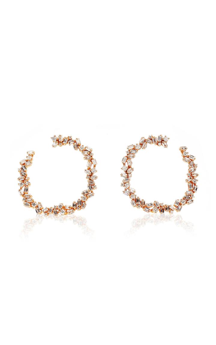 Moda Operandi Suzanne Kalan 18k Rose Gold Classic Mix Spiral Hoop Earrings