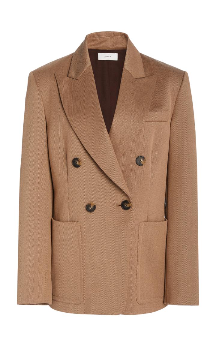 Moda Operandi Vince Double-breaste Twill Blazer