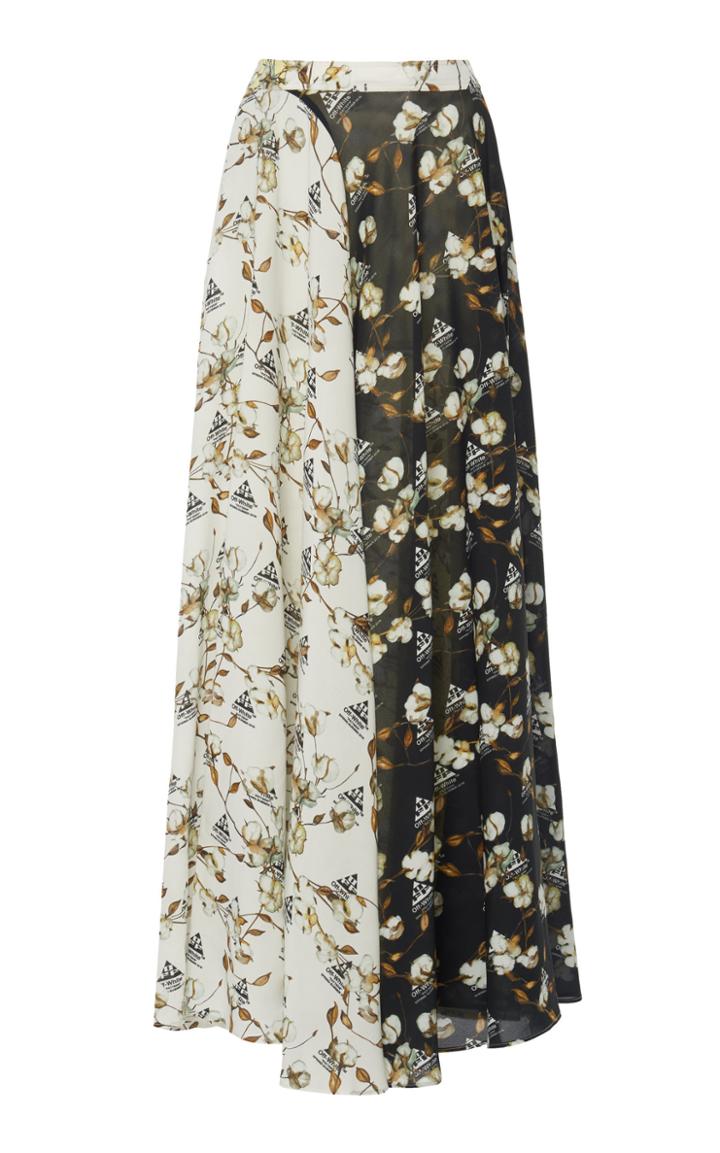Off-white C/o Virgil Abloh A-line Floral Crepe Skirt