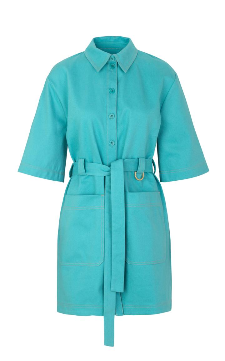 Moda Operandi Stine Goya Carli Cotton Belted Mini Dress Size: Xxs