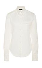 Brandon Maxwell Fringe-accented Button-down Top