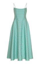 Moda Operandi Emilia Wickstead Gingham Print Crepe Dress Size: 6