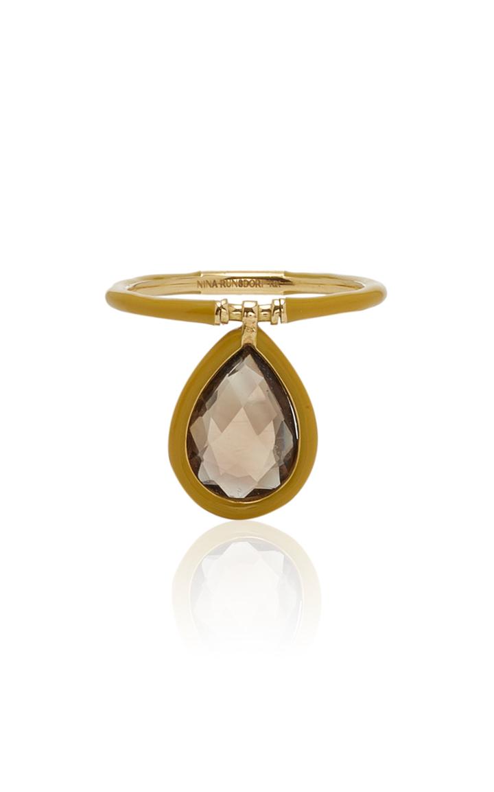 Moda Operandi Nina Runsdorf The Artist Mustard Enamel Ring Size: 6.5
