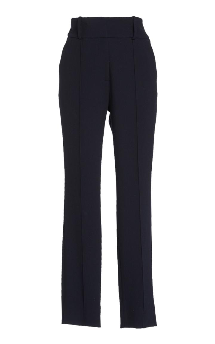Veronica Beard Lago Crepe Straight-leg Pants