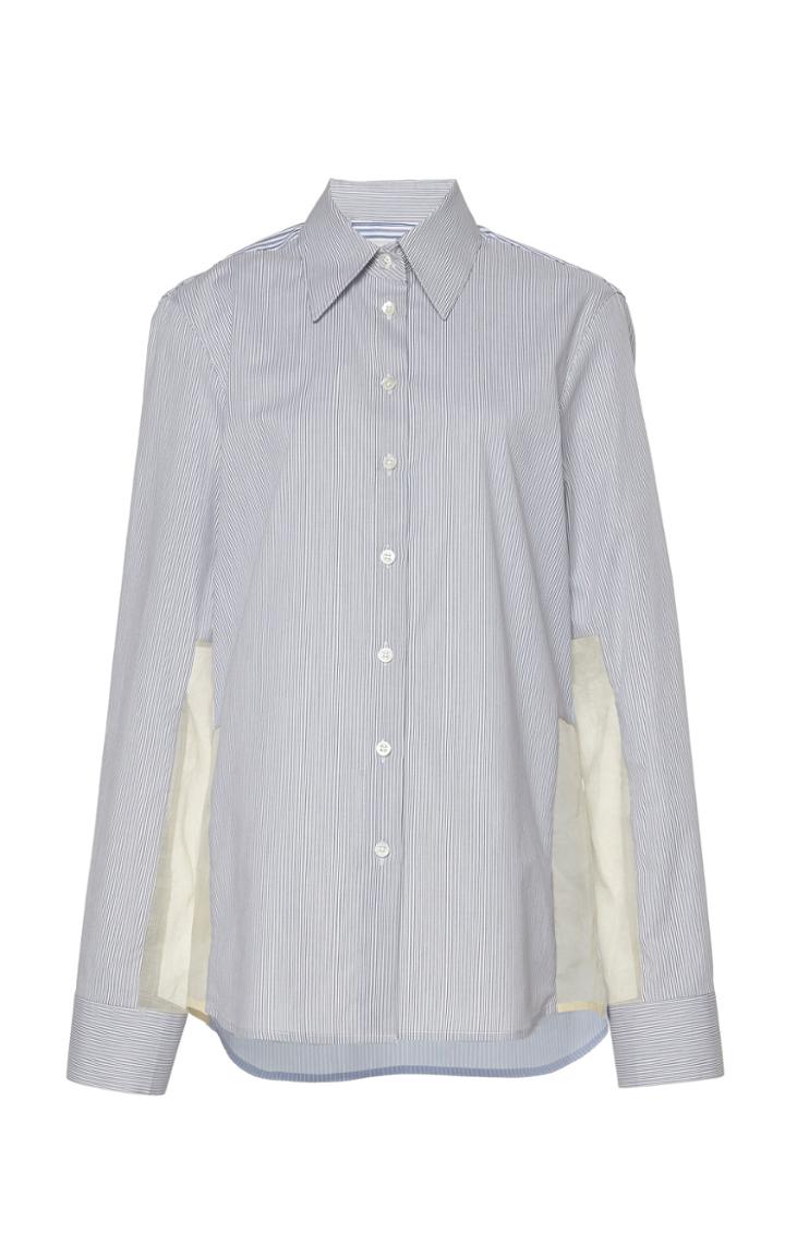 Boontheshop Collection Striped Patchwork-effect Cotton Shirt