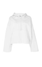 Acne Studios Cropped Cotton-jersey Hooded Sweatshirt