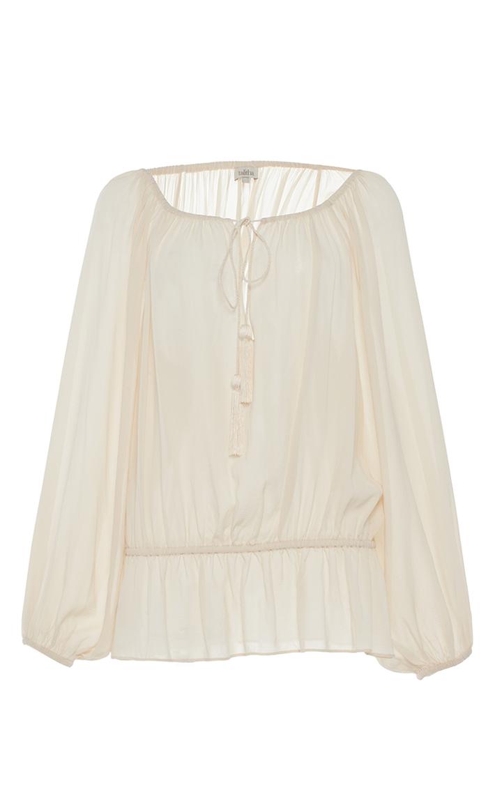Talitha Gia Silk Peasant Blouse