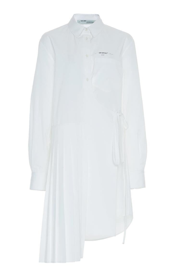 Off-white C/o Virgil Abloh Wrap Panel Cotton Dress