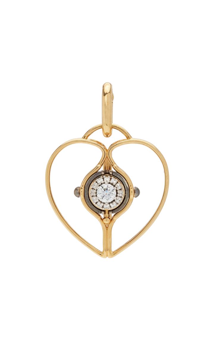 Moda Operandi Elie Top 18k Yellow Gold Mira Heart Charm