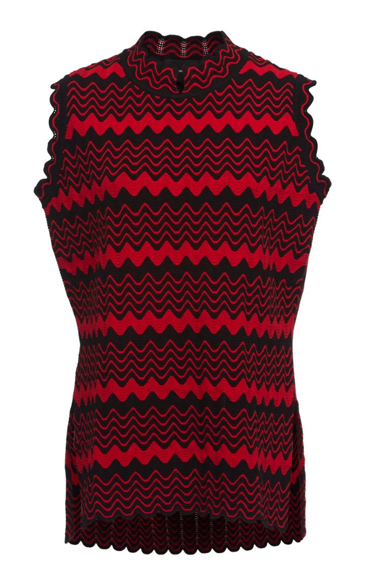 Simone Rocha Mandarin Wiggle Ribbing Knit Vest