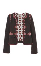 Alix Of Bohemia One Of A Kind Anna Hand-embroidered Button Floral Jacket