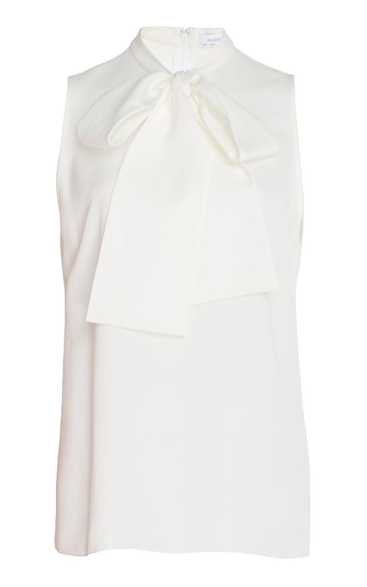 Andrew Gn Neck Tie Silk Tank