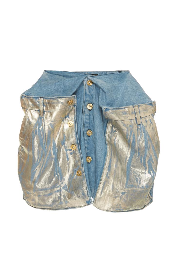Y/project Metallic Foiled Mini Skirt