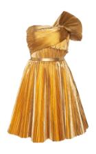 Ralph & Russo Asymetric Pleated Mini Dress