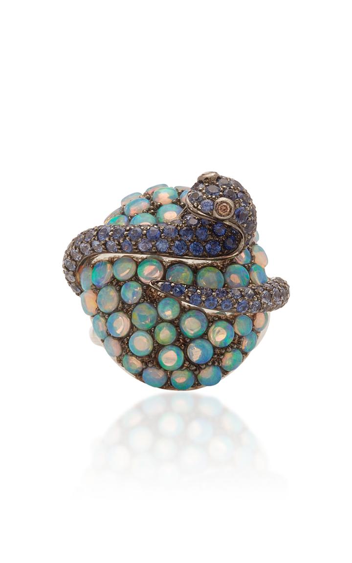 Wendy Yue Opal And Champagne Diamond Ring Size: 6.75