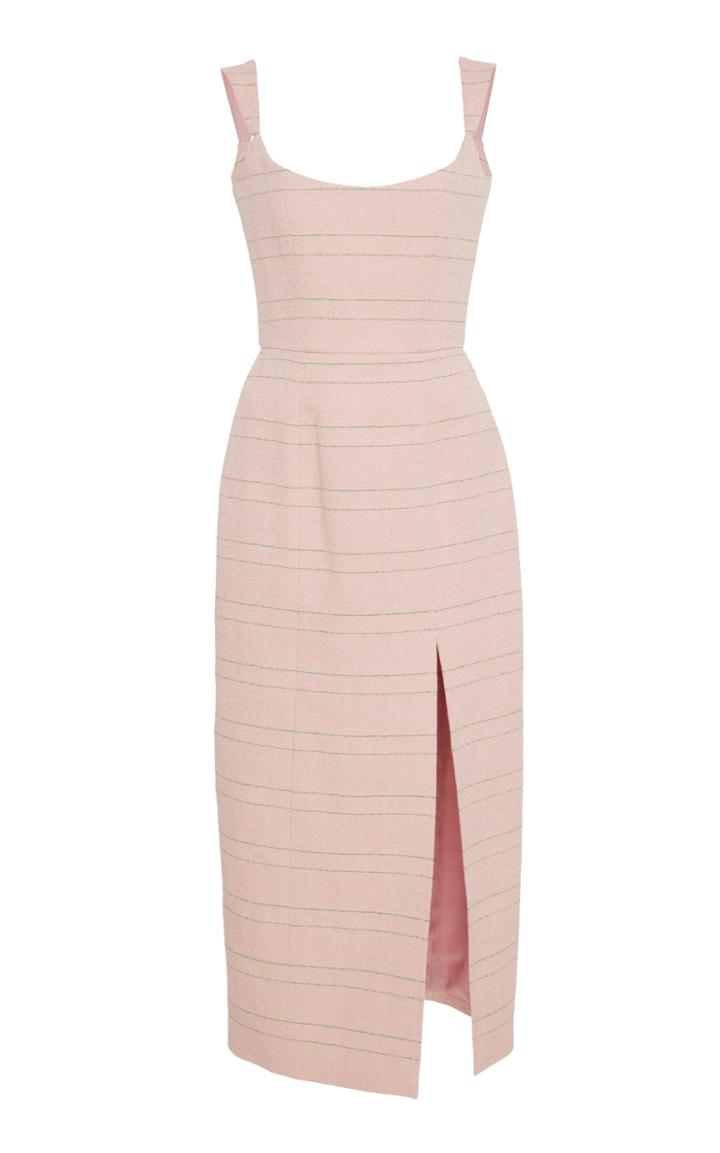Markarian Striped Corset Midi Dress