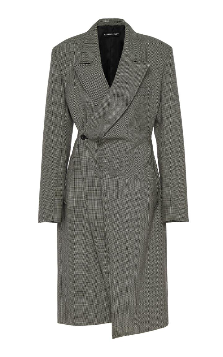 Moda Operandi Y/project Draped Wool Coat Size: 34