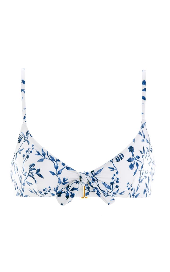 Moda Operandi Agua By Agua Bendita Tamarindo Acacias-print Knotted Bikini Top
