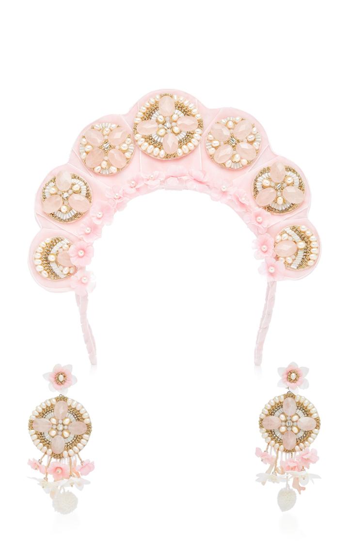 Ranjana Khan X Magnetic Midnight M'o Exclusive: Sakura Headband & Earrings Set