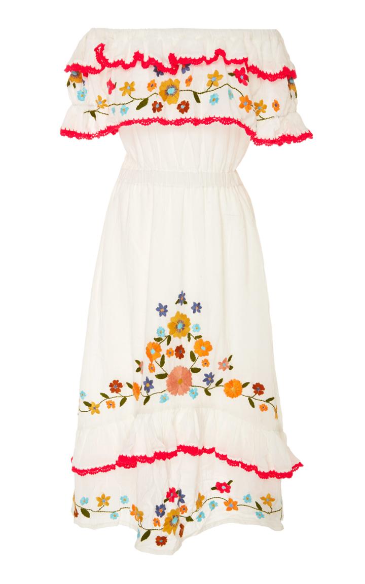 Celia B Alder Ruffle Midi Dress