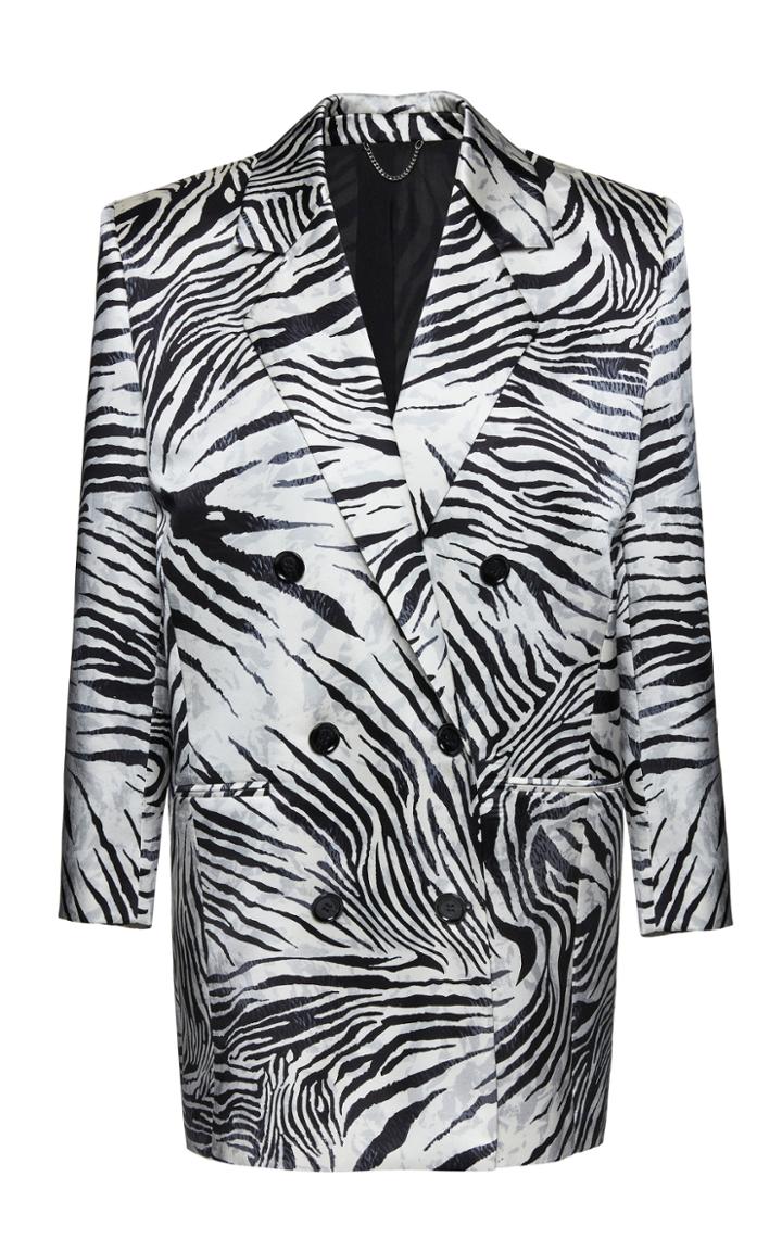 Moda Operandi Magda Butrym Zebra-print Silk Blazer