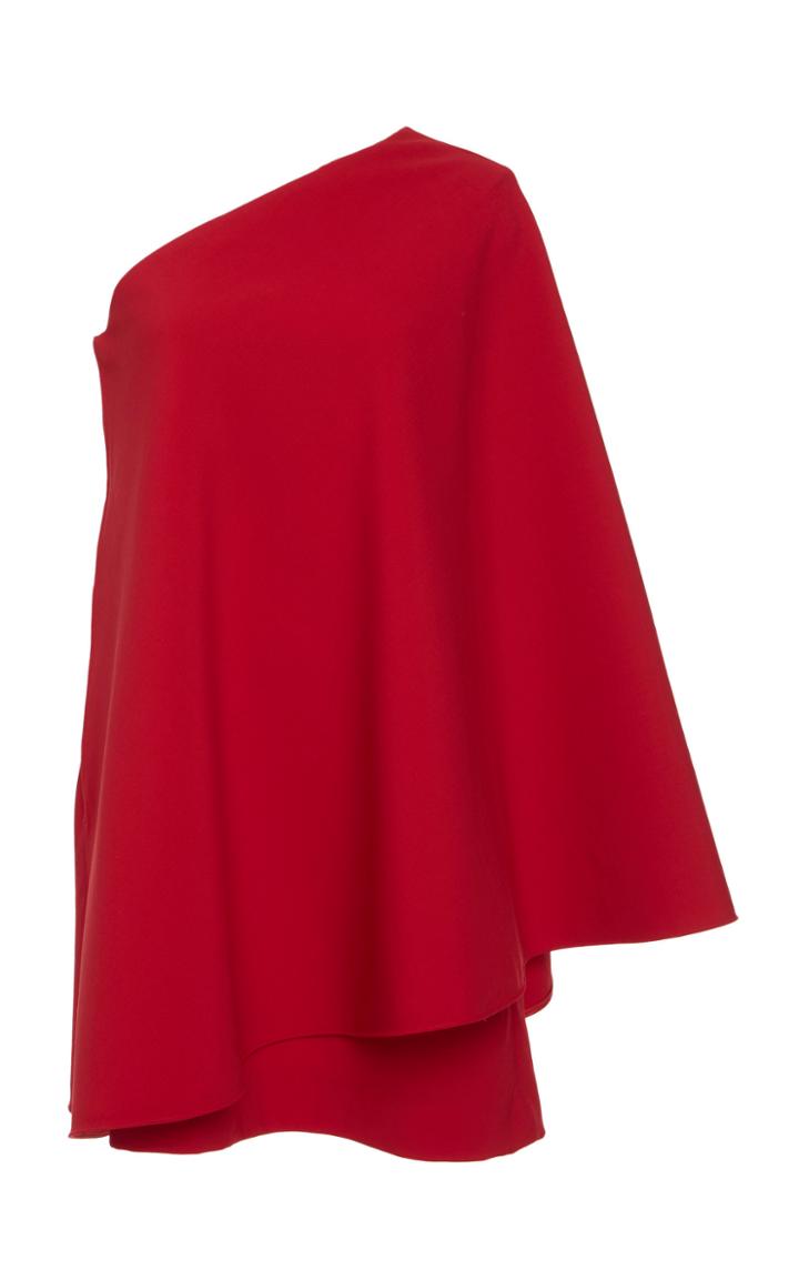 Valentino Draped Wool-blend Mini Dress